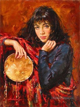 Une jolie femme AA 08 Impressionist Peinture à l'huile